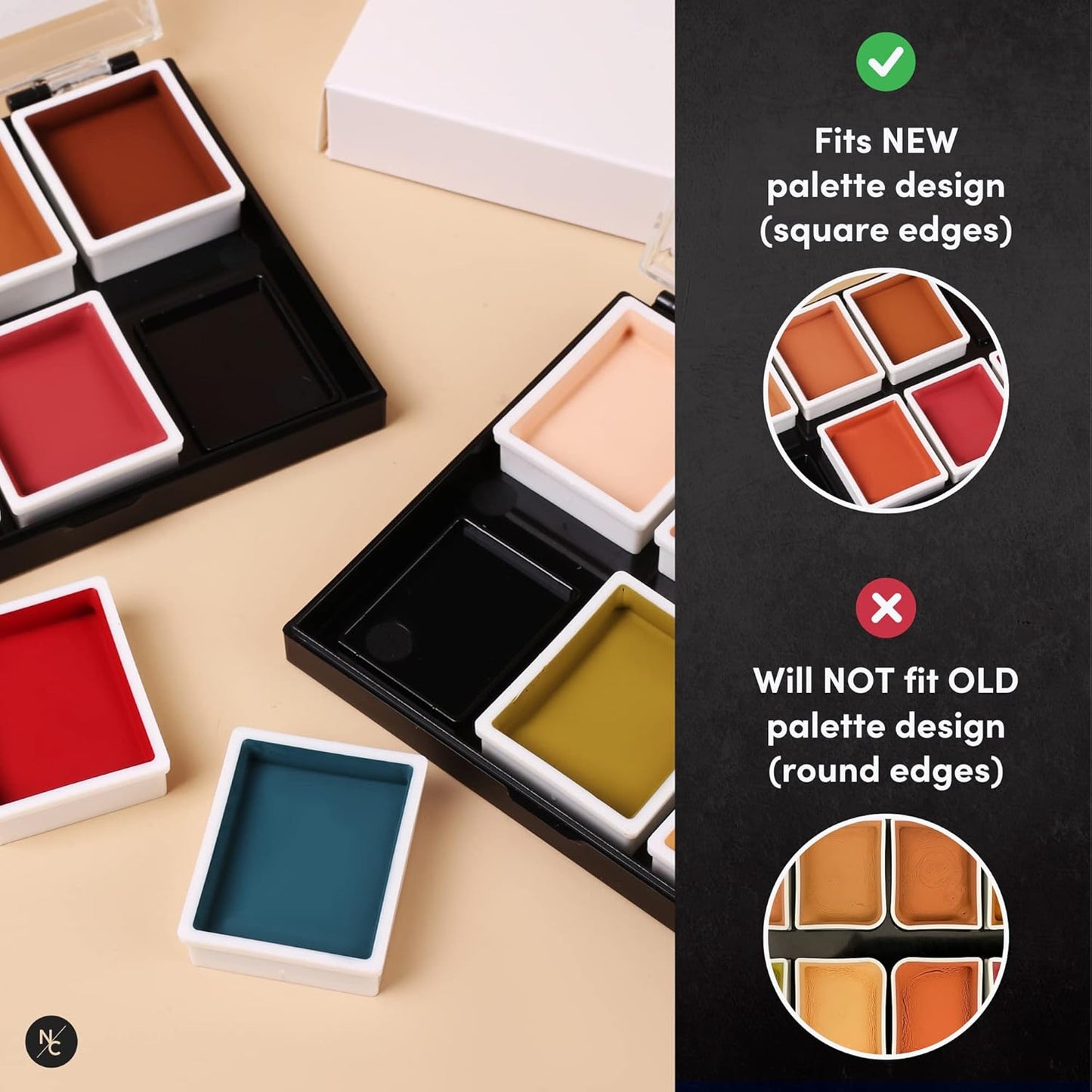 Alcohol Palette Refill Pans - Skin Tones - Burnt Toffee