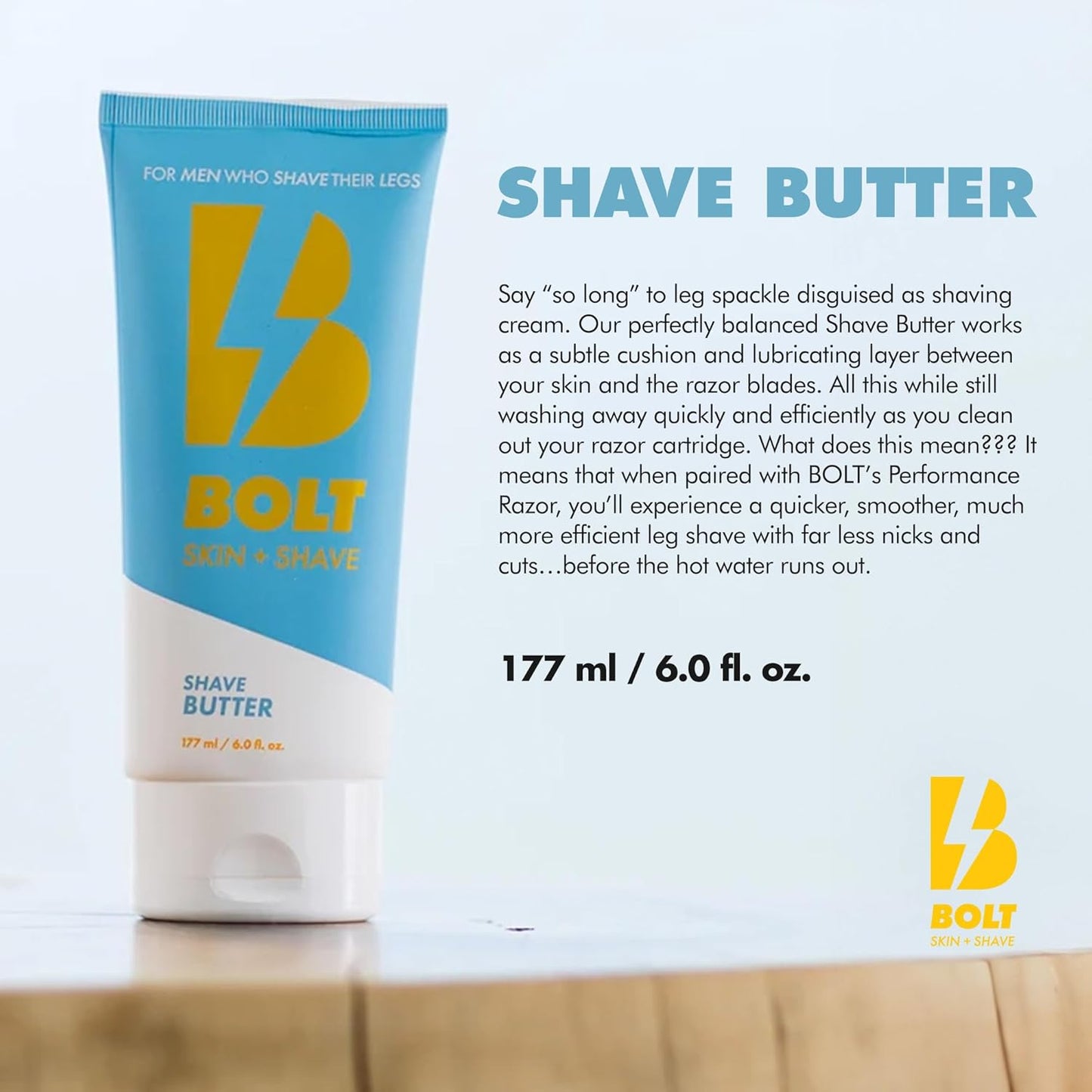 Shave Butter for Men - Ultimate Comfort for Smooth, Gliding Shaves - Reduces Nicks, Cuts and Irritation for a Luxurious Leg Shave with Cooling Aloe Vera and Menthol - 6 Fl Oz