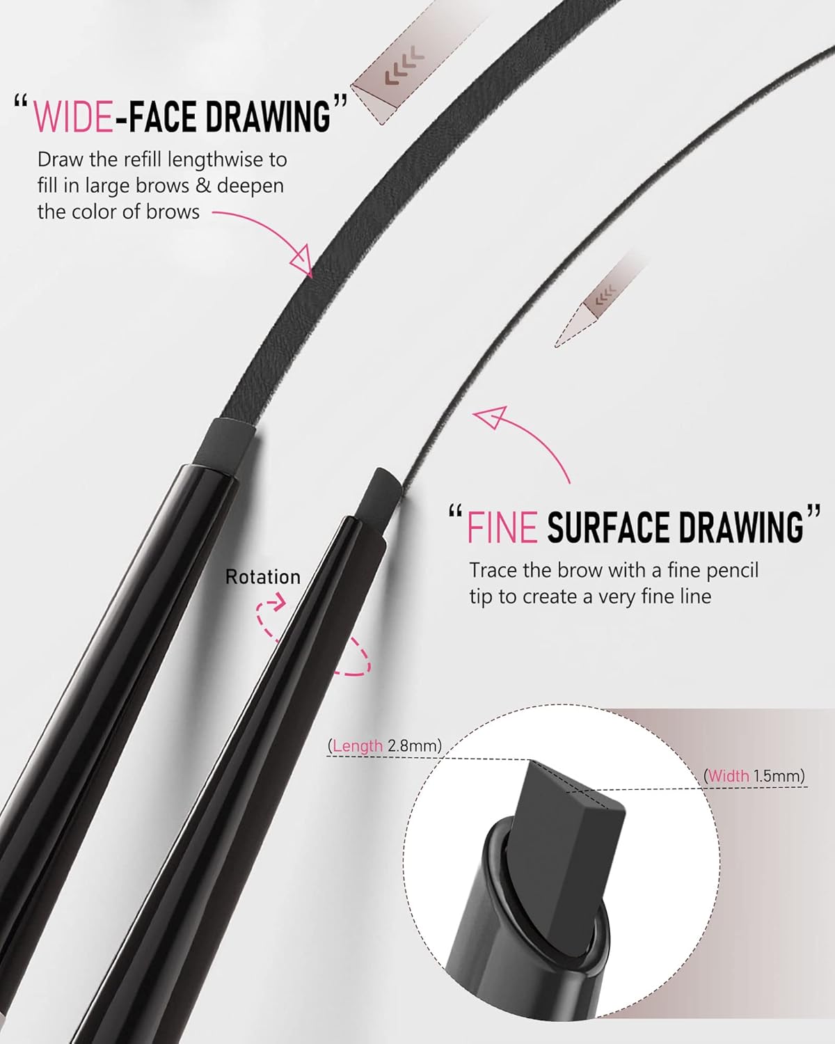 Black Eyebrow Pencil - Women's Waterproof Brow Pencils