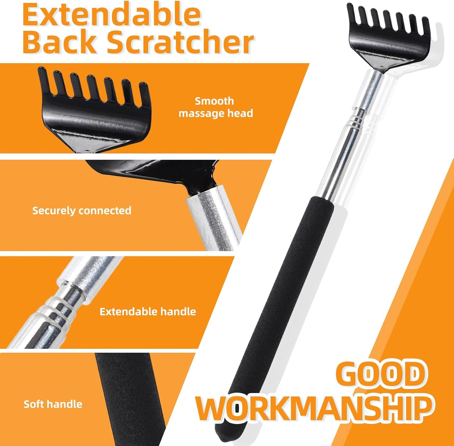 YEZY Head Massager 28 Fingers Head Scratcher Scalp Massager, Back Scratcher, Stocking Stuffers for Scalp Massage Back Massage (Silvery)