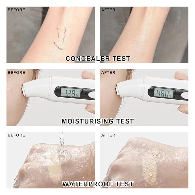 Mushroom Head Air Cushion BB Cream CC Cream Moisturizing Liquid Foundation, Concealer - Lasting Makeup Base for Even Skin Tone (#02 Natural)