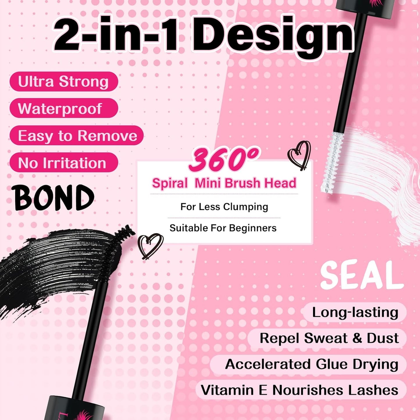 Lash Clusters Kit 280 Pcs Cluster Lashes 30D+40D Lash Extension Kit with Lash Bond and Seal Waterproof Lash Applicator Individual Lashes Apply at Home(30D+40D-9-16mix Kit)