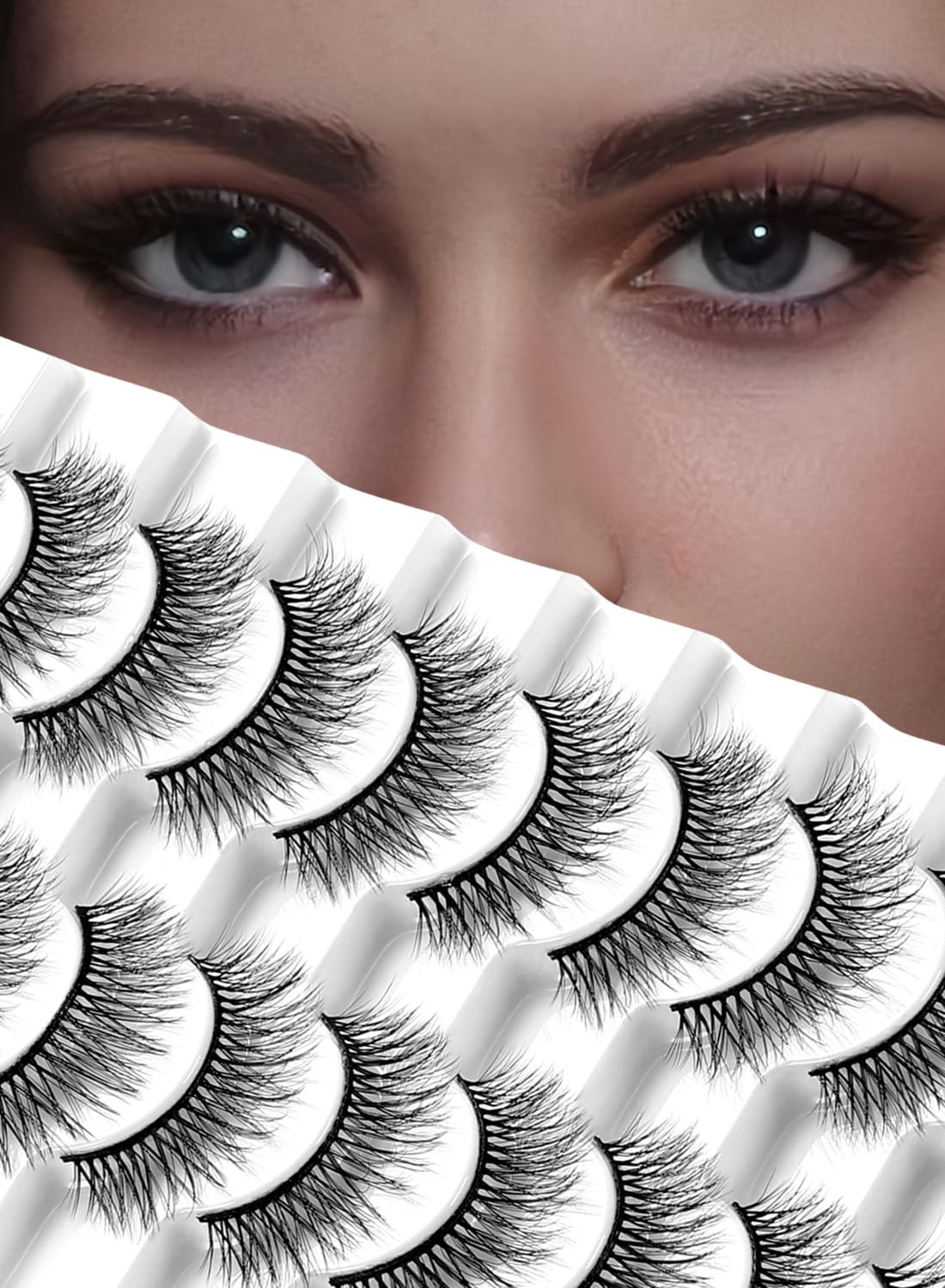 Classic Lash Extensions – 6-13mm – Fake Eyelashes – Luxurious Natural Mink Lashes Eyelash Extensions – Comfortable and Easy to Apply – High-End Fiber Lashes for Superior Volume