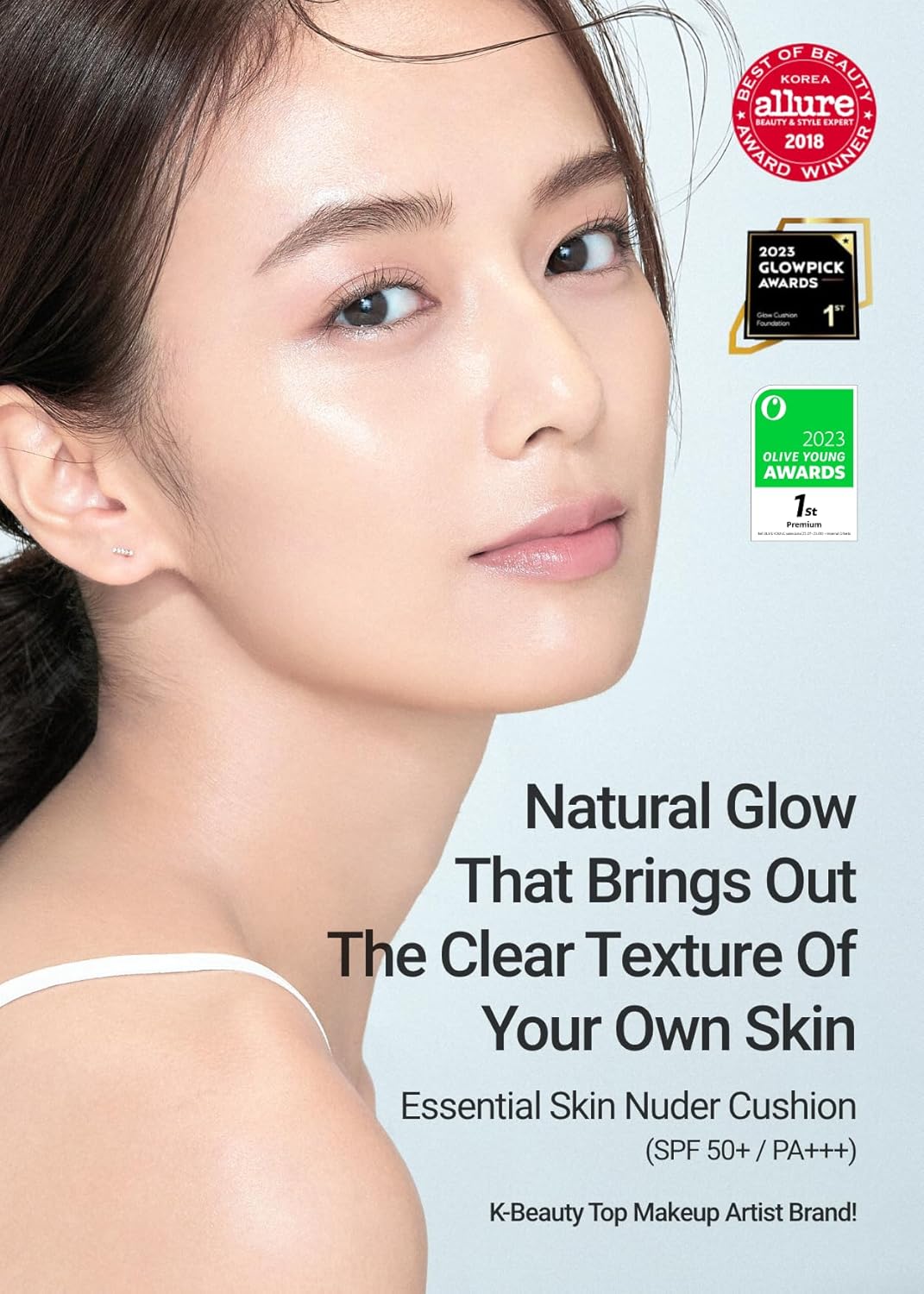 [JUNGSAEMMOOL OFFICIAL] Essential Skin Nuder Cushion (Medium) | Refill not Included | Foundation Makeup | Natural Finish | Buildable Coverage | Korean Makeup Artist Brand | Cream Foundation