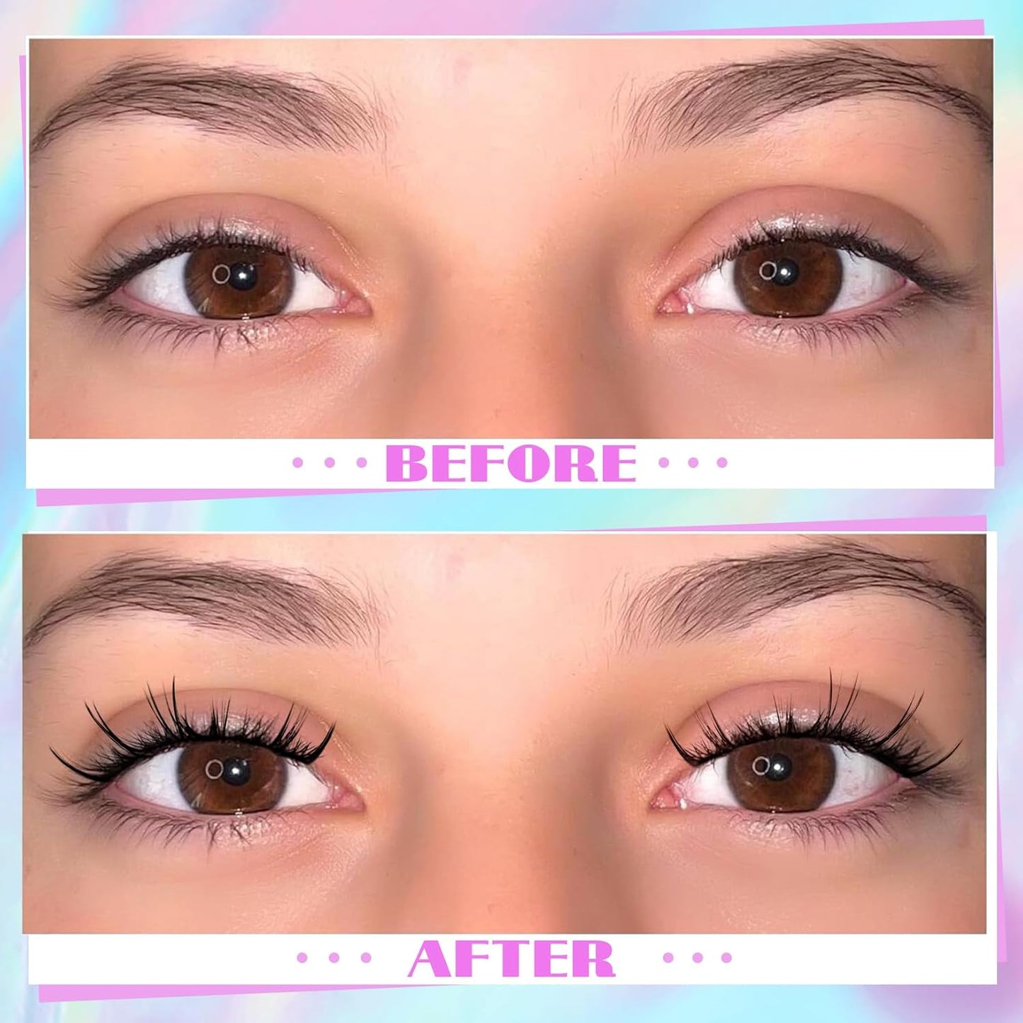 Losha Magnetic Eyelashes with Applicator No Glue Needed Magnetic Lashes 1 Pair Reusable Wispy False Lashes without Eyeliner (Amazing)