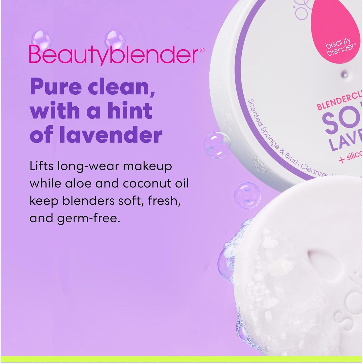 Blendercleanser® Solid Lavender Sponge & Brush Cleanser (1oz)
