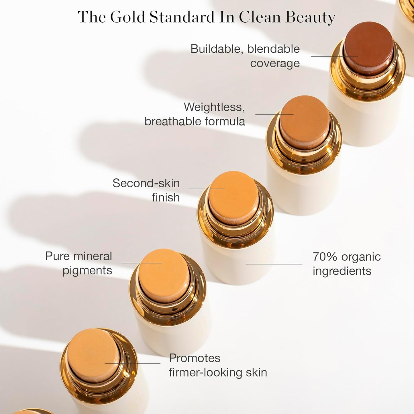 Ogee Sculpted Complexion Foundation Stick (Acacia 12.25C - Deep, Red Undertones) Full Coverage Foundation Makeup - Instantly Balance & Even Complexion - 70% Organic Ingredients