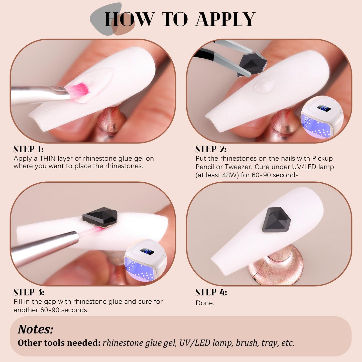 1680Pcs Black Glass Nail Rhinestones 180Pcs Multi Shapes Flatback Nail Gems + 1500Pcs 1.5-4mm Round Crystal, Manicure Nail Charms Diamond Gemstones for Acrylic Nails Decoration