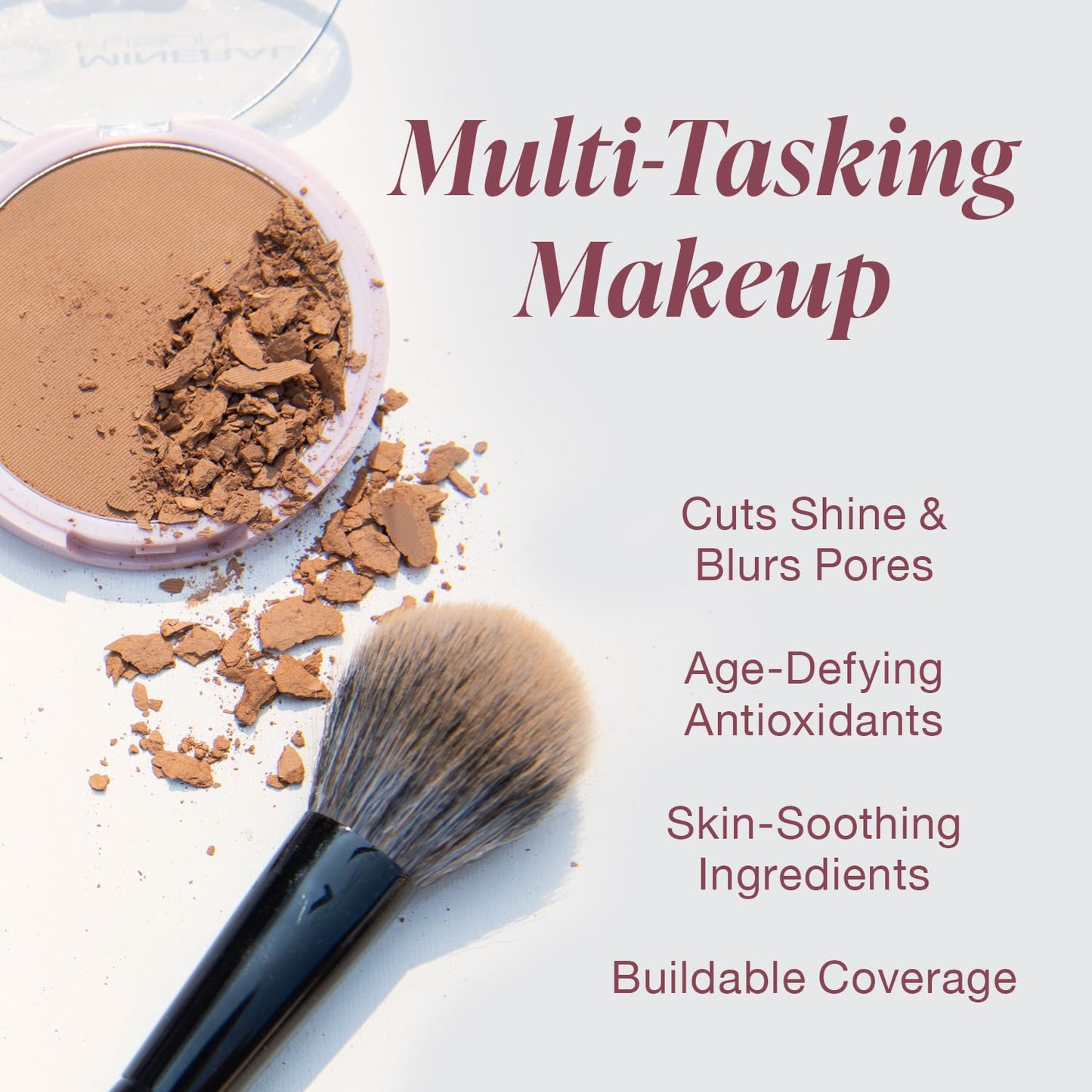 Mineral Fusion Pressed Powder Foundation, Cool 1 - Fair Skin w/ Pink/Red Undertones, Age Defying Foundation Makeup with Matte Finish, Talc Free Face Powder, Hypoallergenic, Cruelty-Free, 0.32 Oz