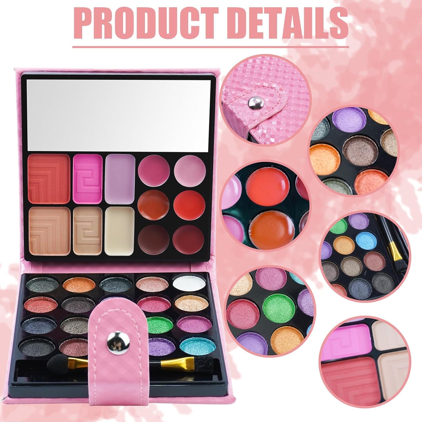 All-in-one Holiday Makeup Gift Set | Full Makeup Kit for Women Essential Starter Bundle Include 20 Highly Pigmented Shimmer Eyeshadow Palette,3 Blush,3 Face Powder, 6 Lipgloss, Brush