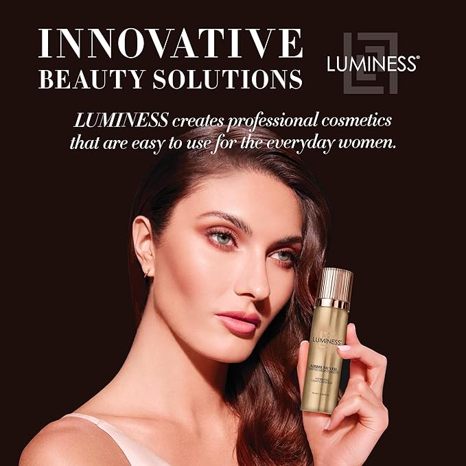 LUMINESS Airbrush Veil Tinted Moisturizer, Tan 100 - Lightweight, Hydrating, & Skin-Plumping Face Moisturizer Spray - Facial Skin Tint with Hyaluronic Acid Ceramides, Glycerin, Aloe & Hydrolyzed Silk