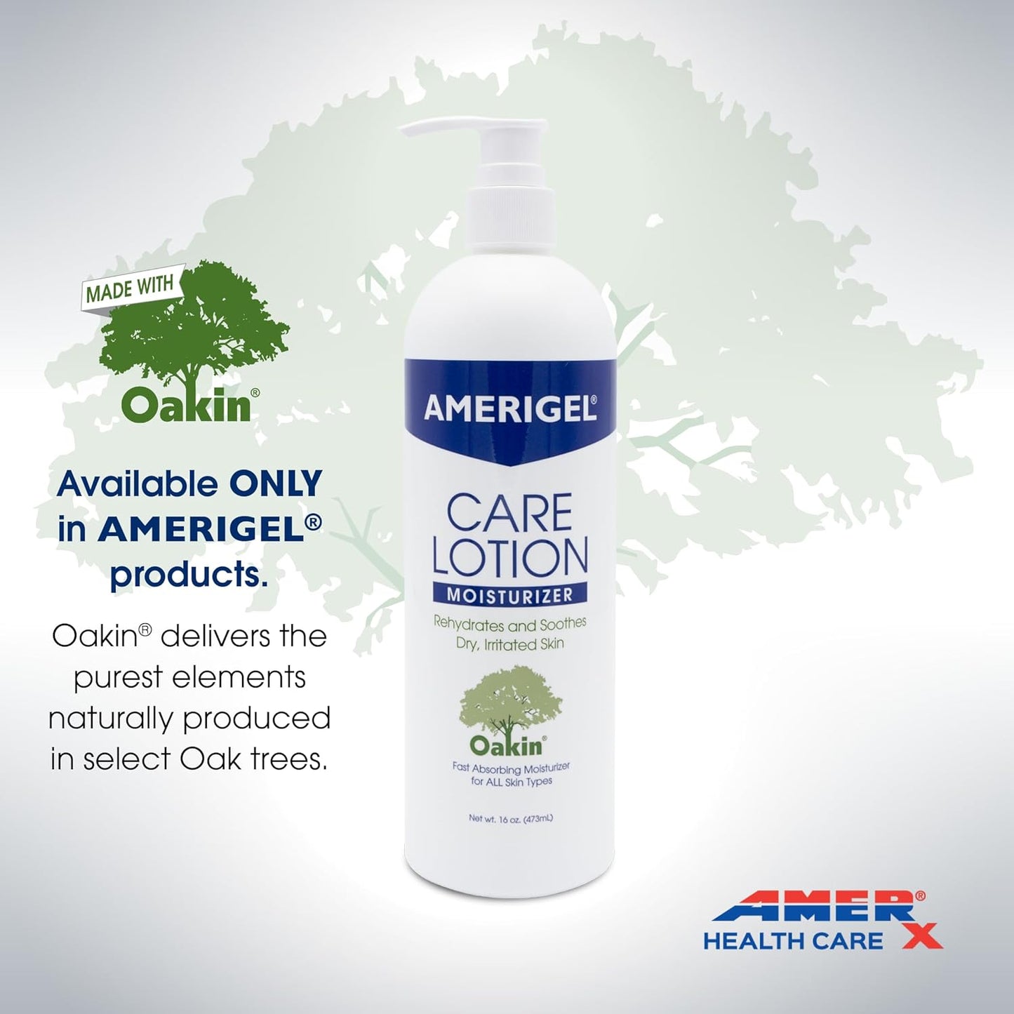 AMERIGEL Care Lotion – Hypoallergenic Moisturizer - Diabetic Skin Care - Rehydrates and Soothes Dry, Irritated Skin - 16 oz.