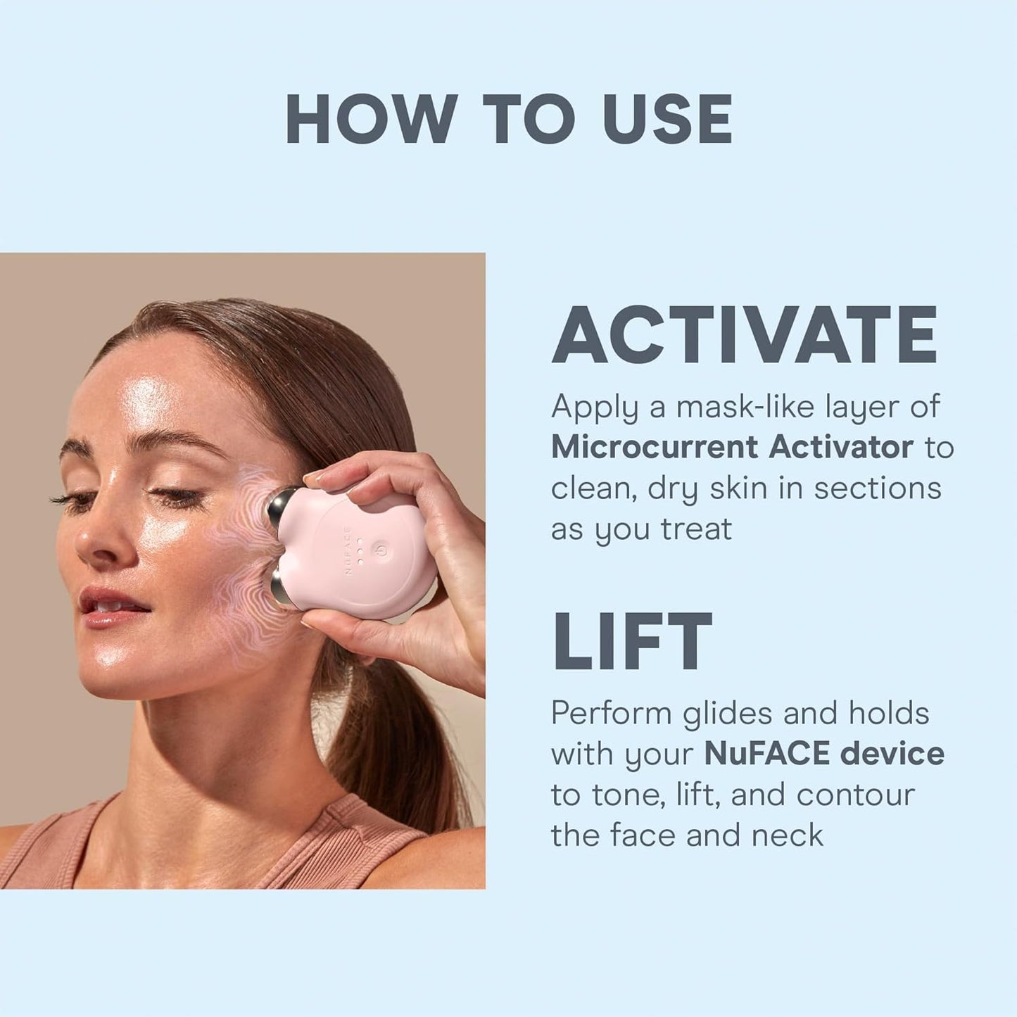NuFACE Aqua Gel Activator - Microcurrent Conductive Gel & Activator Powered by IonPlex & Hyaluronic Acid to Enhance Results of NuFACE Microcurrent Facial Device - Improves Skin Radiance (10 oz)