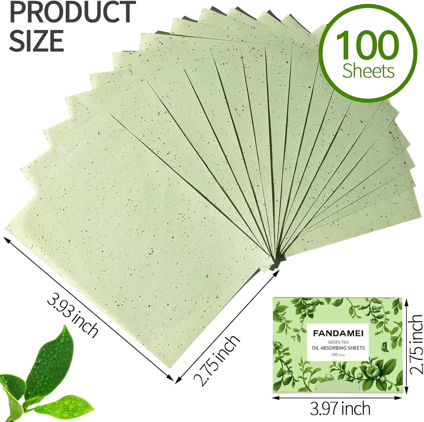 FANDAMEI Oil Blotting Sheets For Face, 600 Sheets Oil Blotting Papers For Face, Blotting Paper for Oily Skin, Oil Control Film, Oil Absorbing Sheets For Face, Oil Absorbing Tissues