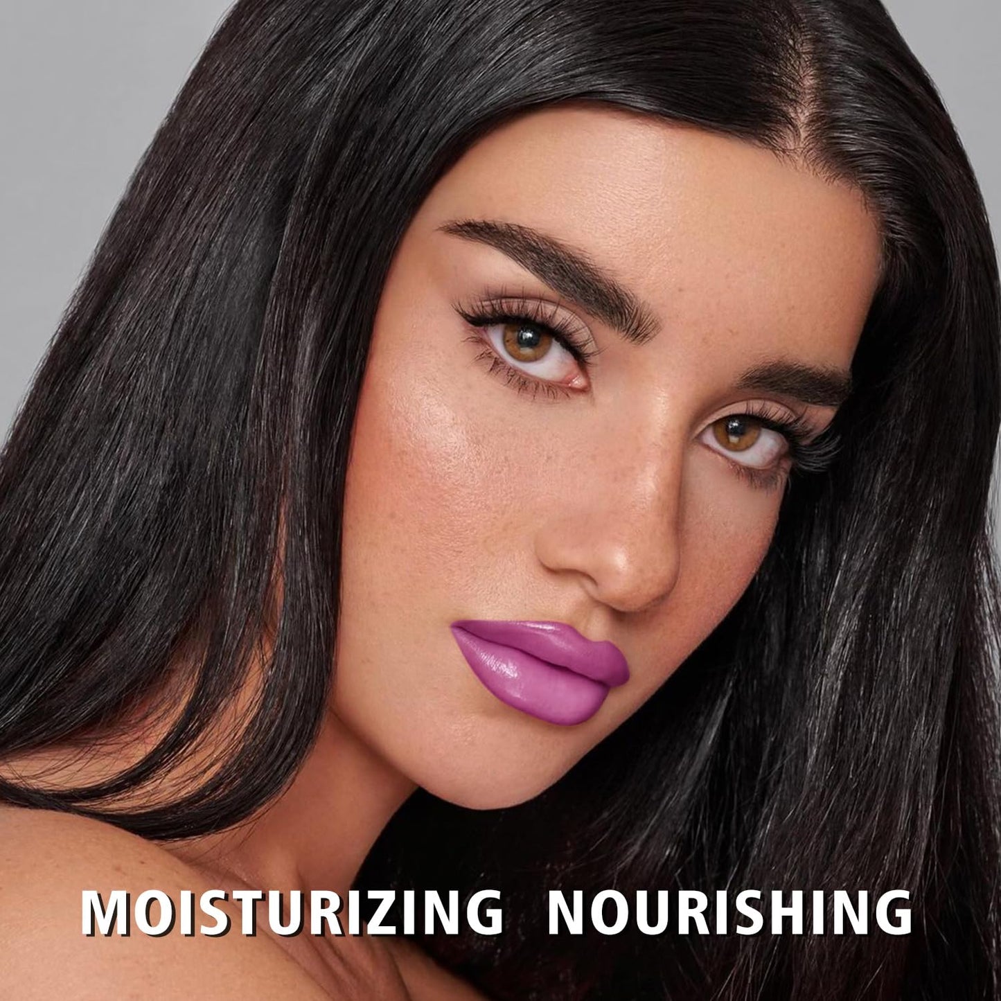 MAKI YIKA Moisture Purple Lipstick for Women Hydrate Lip Gloss for Dry Cracked Lips Weightless Glossy Lip Color Juicy Finish,MA065 Lavender