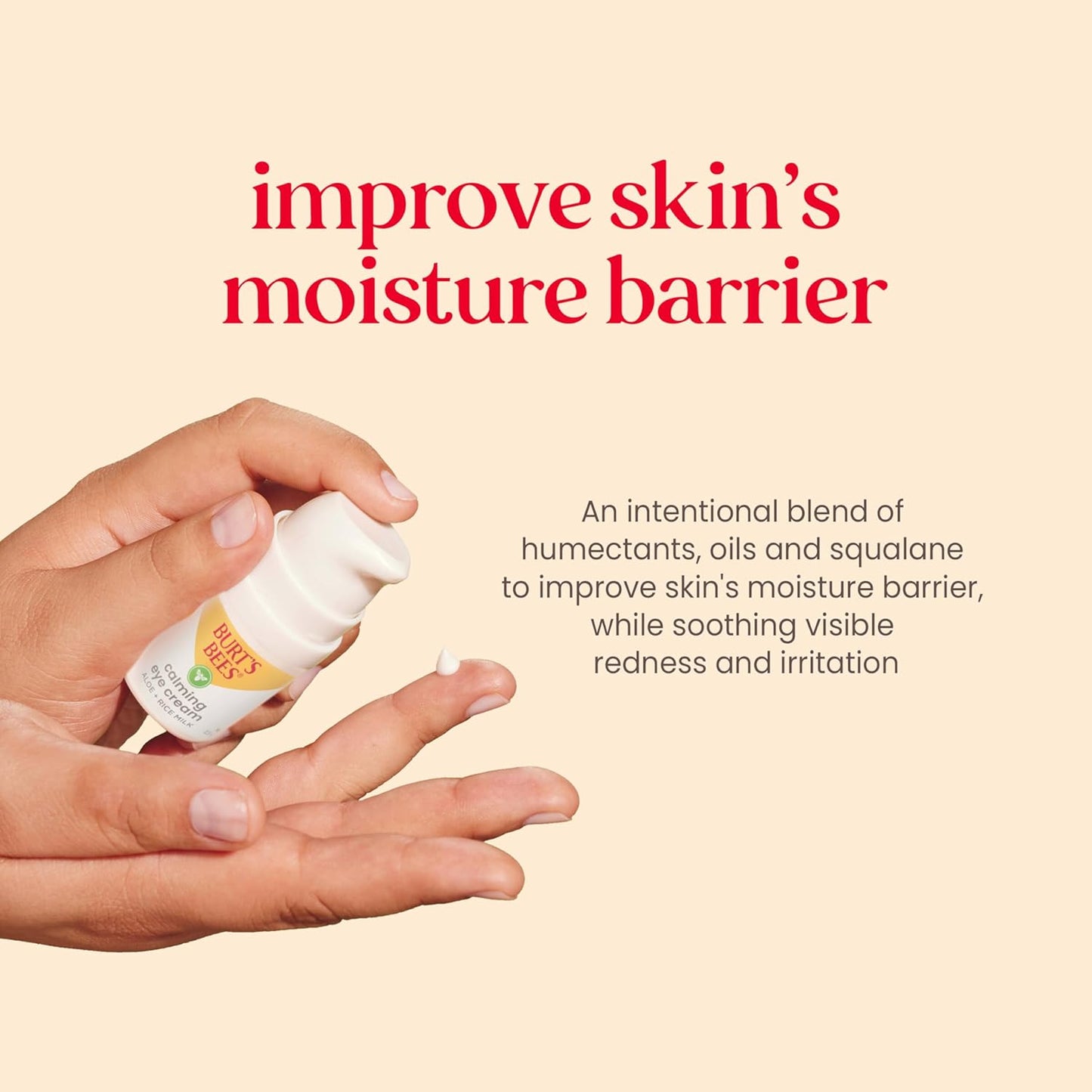 Burt's Bees Calming Eye Cream with Aloe and Rice Milk for Sensitive Skin, 0.5 Fluid Ounces, White