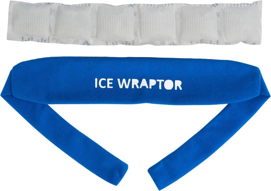 Ice Wraptor Bandana + Insert: Just Add Water. Keep Neck, Head, and Joints Cool. Portable Ice Therapy for Pain Relief.Adjustable Fit, Lightweight Comfortable- with 1 2.5"x15" Reusable Cryosheet Insert