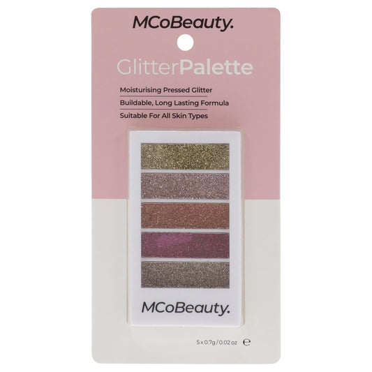 MCoBeauty Glitter Palette - Add A Touch Of Sparkle To Your Eyes - With 5 Different Wearable Shades - Flexible Formula Blends Easily - Can Be Worn Alone Or On Top Of Eyeshadow - 1 Pc