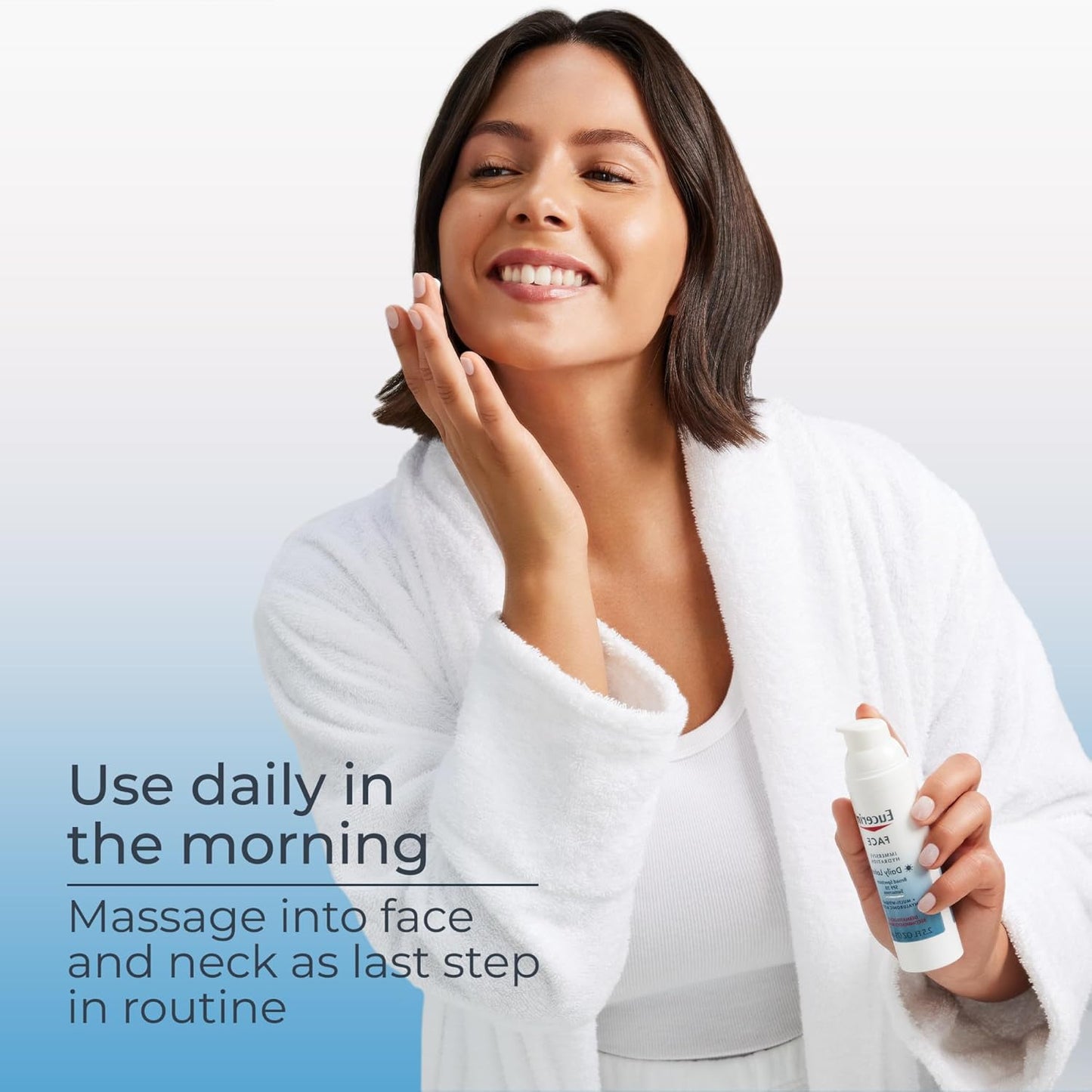 Eucerin Face Immersive Hydration Daily Face Lotion Broad Spectrum SPF 30 Sunscreen, Daily Moisturizer with Hyaluronic Acid Smooths Fine Lines and Wrinkles, 2.5 Fl Oz Bottle