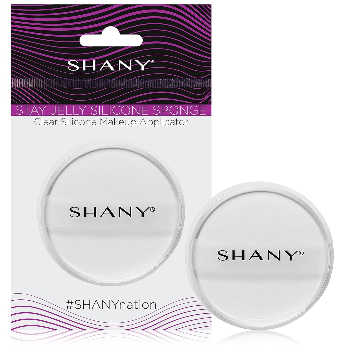 SHANY Stay Jelly Silicone Sponge - Clear & Non-Absorbent Makeup Blending Sponge for Flawless Application with Foundation - ROUND