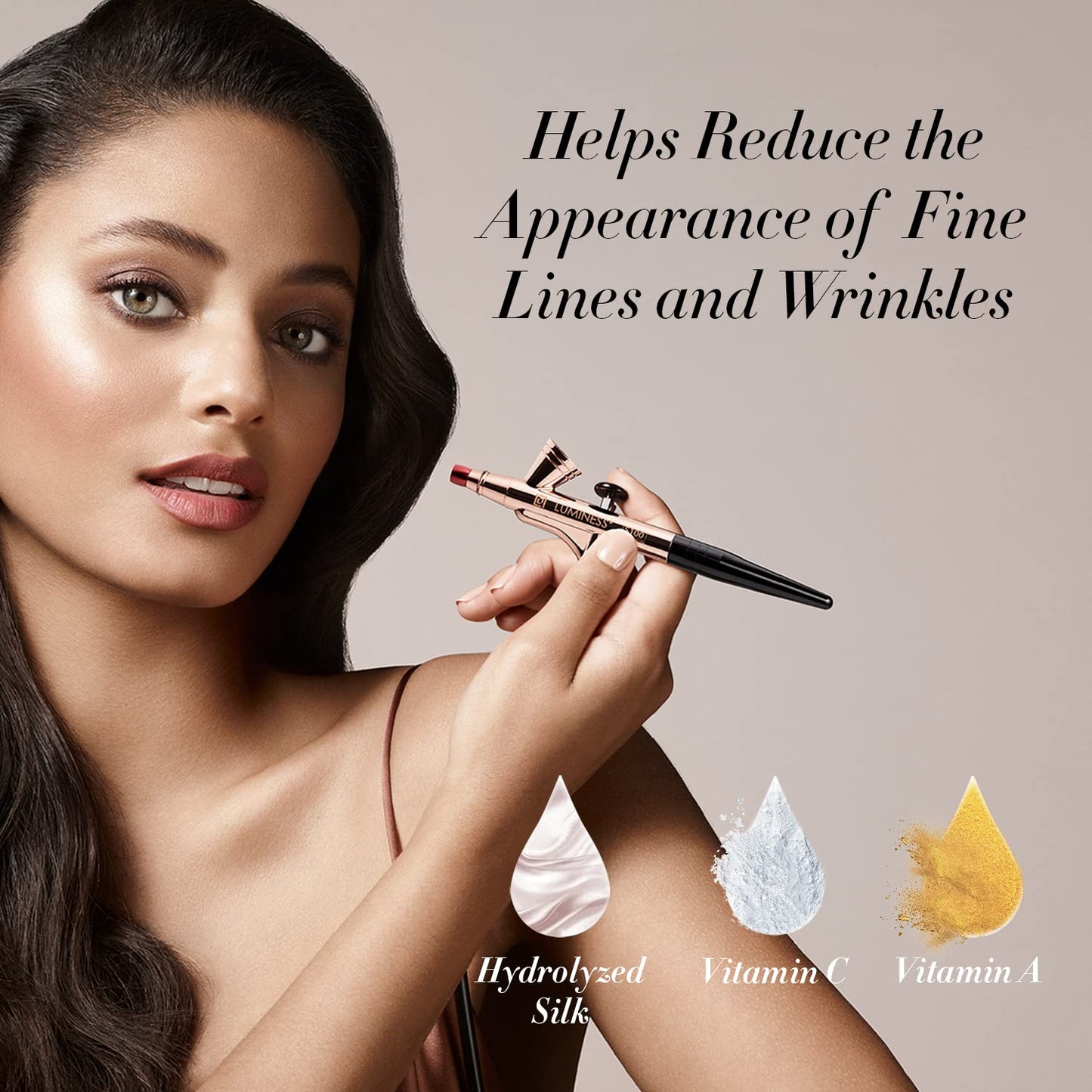 Luminess Air Silk 4-In-1 Airbrush Foundation- Foundation, Shade 090 (.5 Fl Oz) - Sheer to Medium Coverage - Anti-Aging Formula Hydrates and Moisturizes - Professional Makeup Kit for Cordless Air Brush