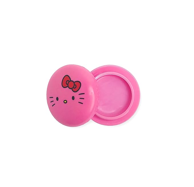 The Crème Shop x Sanrio Hello Kitty Macaron Lip Balm (Hello Kitty Icing On The Cake) Korean Cute Scented Pocket Portable Soothing Advanced Must-Have on-the-go