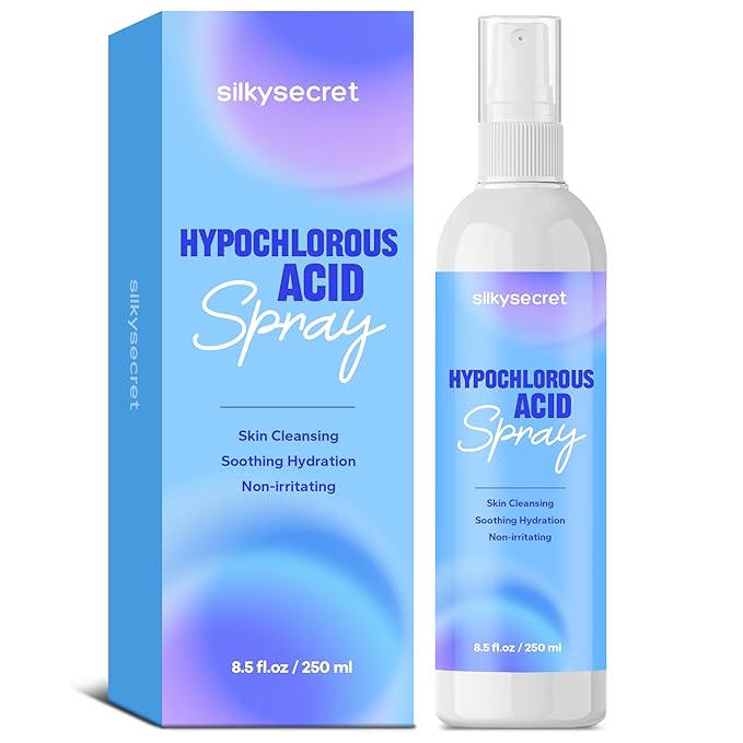 Hypochlorous Acid Spray (8.45 Fl Oz), Facial Spray for Skin Cleansing & Soothing, Hypoallergenic HOCL Sprays for Face & Eyes, All-Purpose Cleaner for Sensitive Skin Care