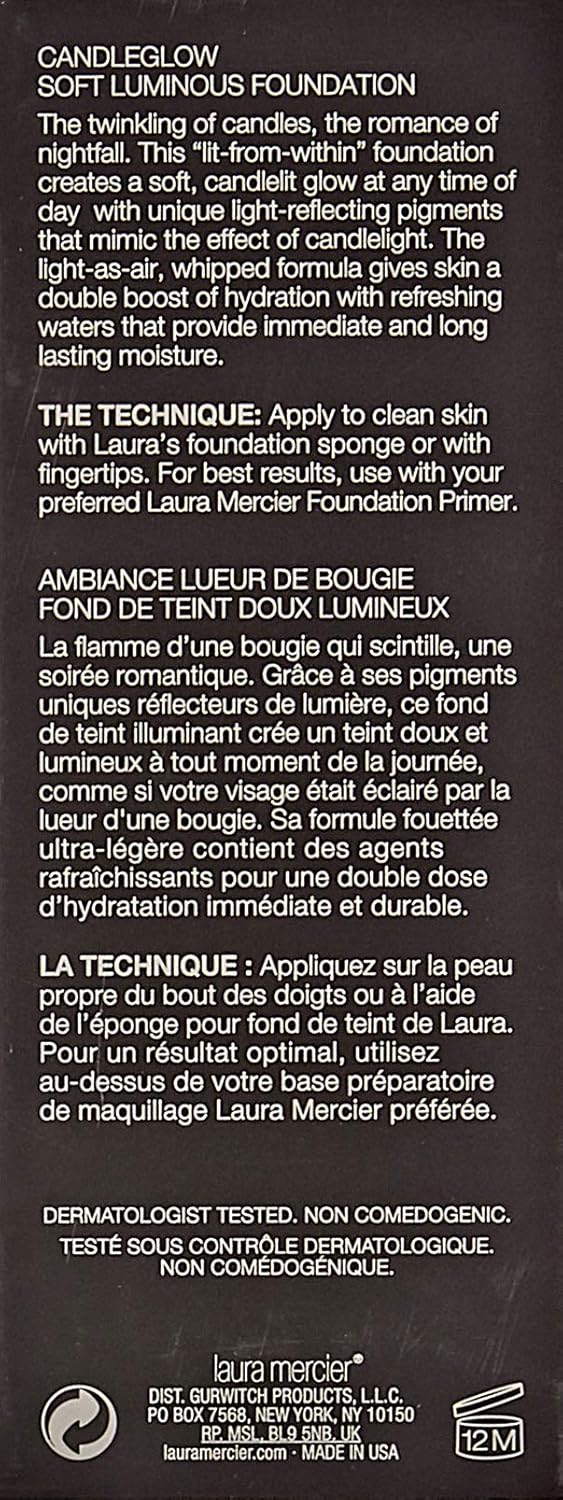 Laura Mercier Candleglow Soft Luminous Foundation for WoMen, Nutmeg, 1 Ounce