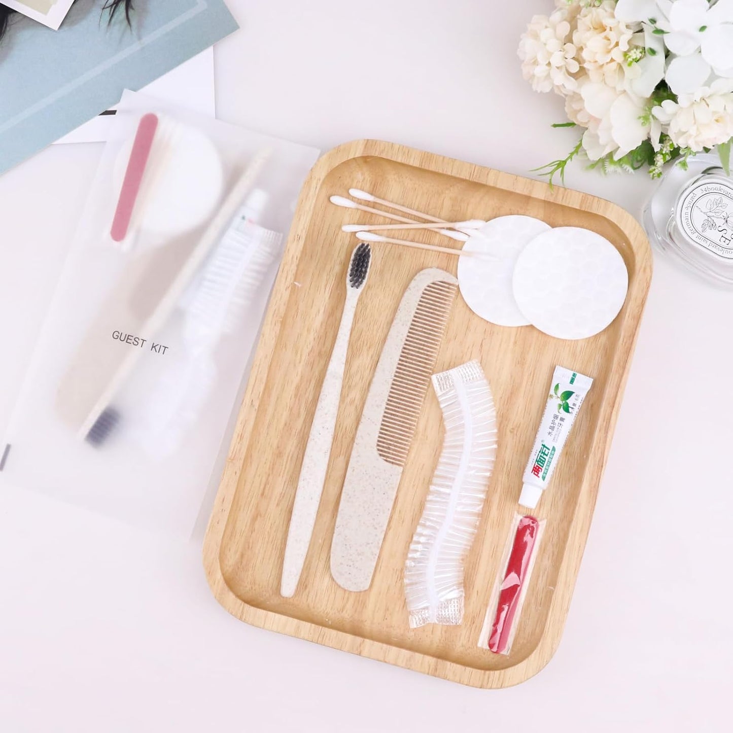 Hygiene Kit, Hygiene Kit Bulk, Travel Hygiene Kit With Toothbrush, Toothpaste, Care Package, Comb, Shower Cap, Individually Packed, Suitable For Hotel, Home, Camping, Travel (30-PACK)