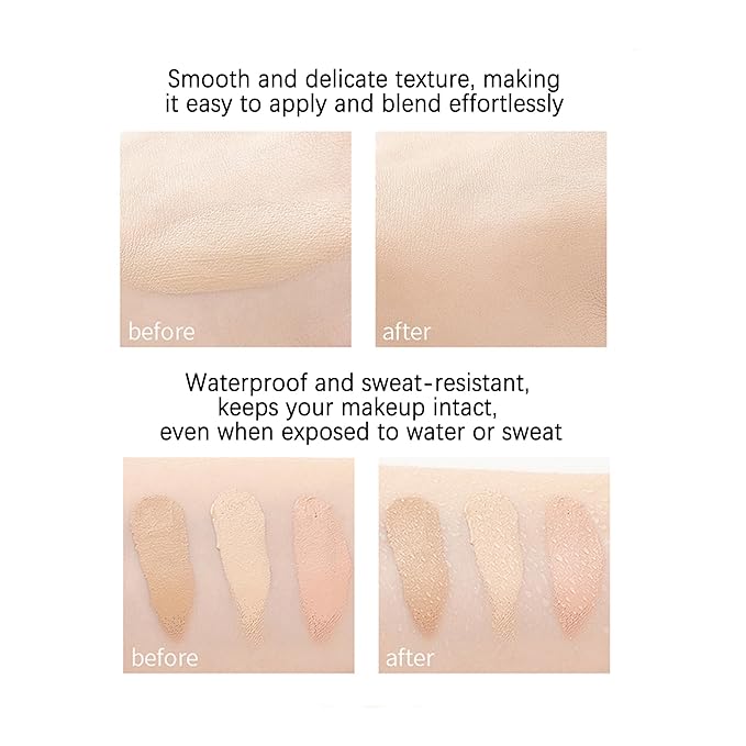 Mallofusa Single Color Face Makeup Concealer Foundation Palette Creamy Moisturizing 0.49oz (Green)