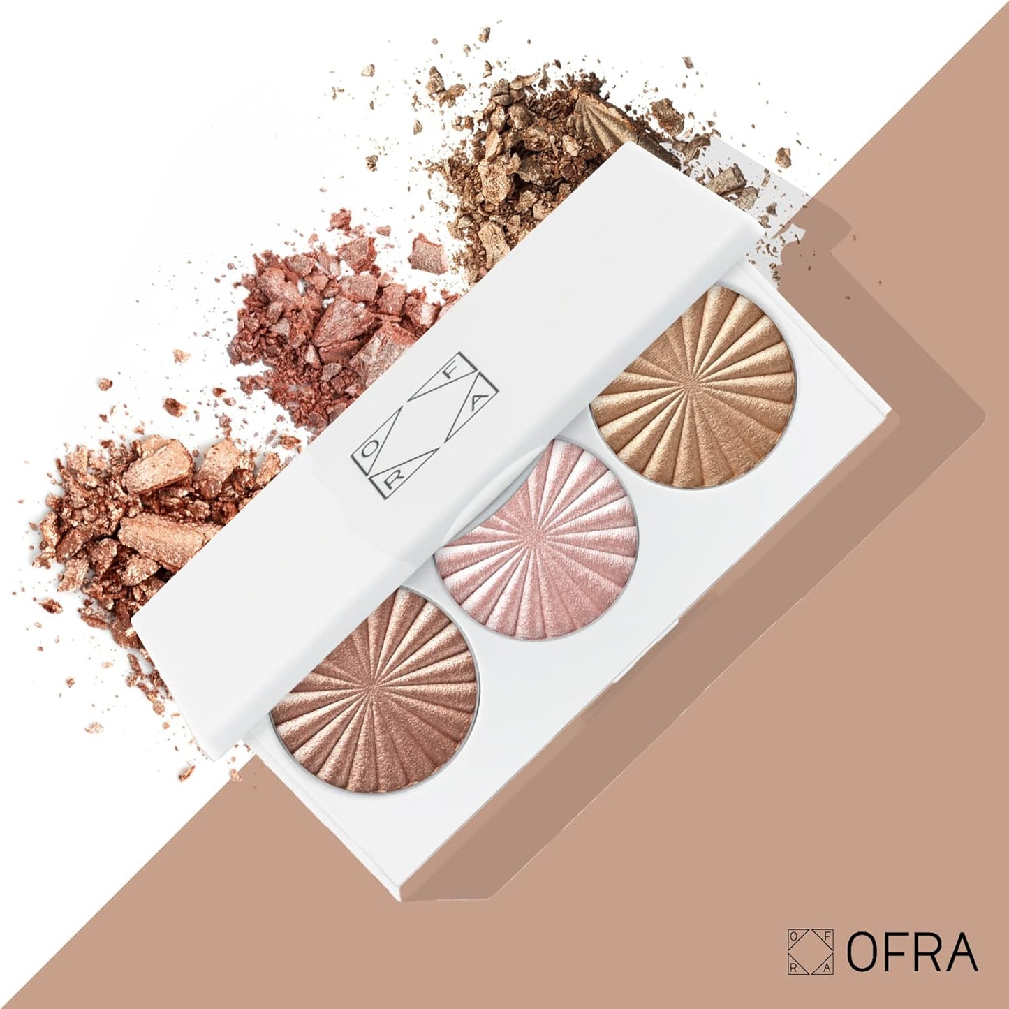 Ofra Cosmetics Rodeo Drive Highlighter - Champagne Highlighter Makeup Palette for Cheeks, Nose, Eyes - Liquid to Baked Powder, Highly-Pigmented, Vegan Formula - Buttery Smooth, Long-Lasting - 10g