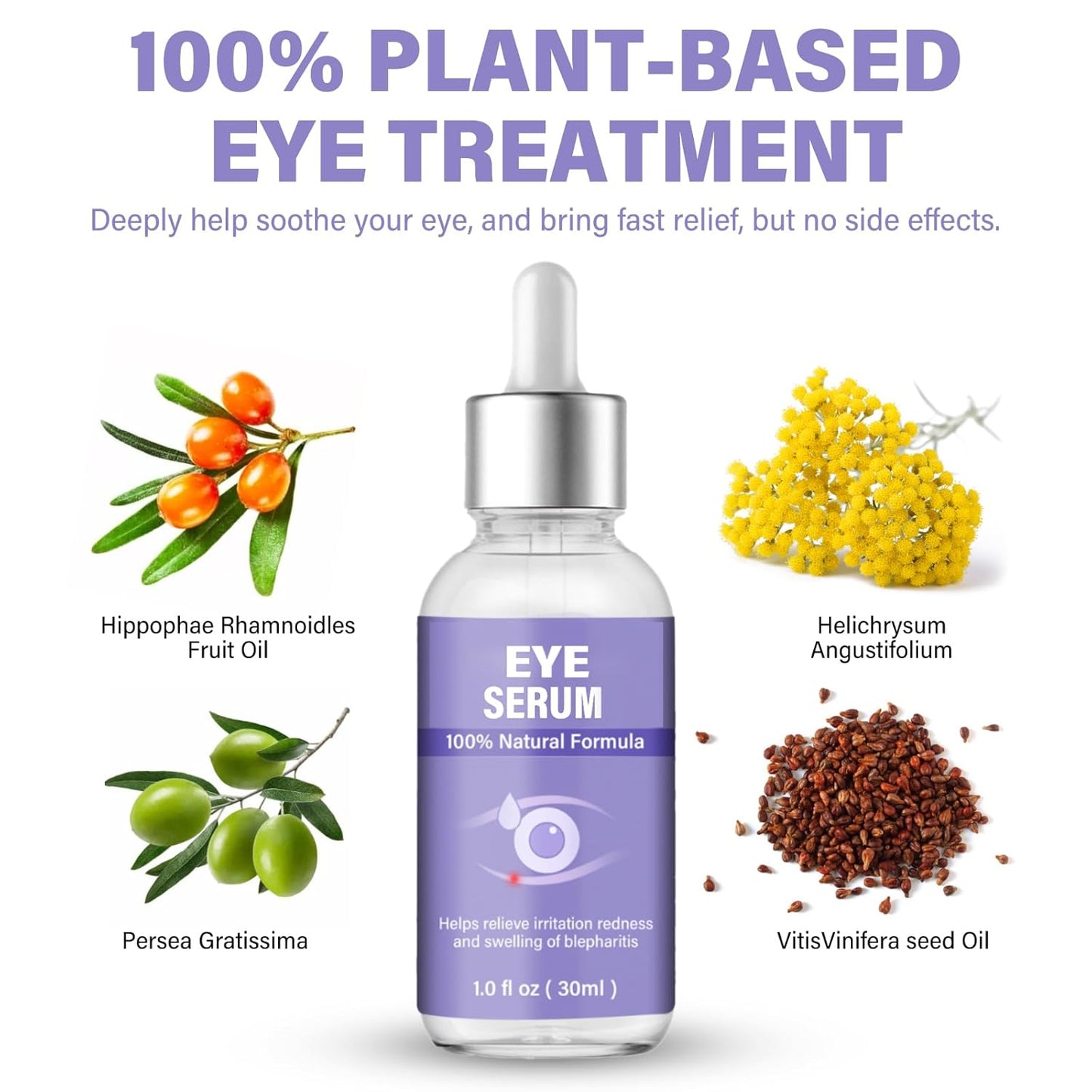 Eye Serum, Mild Eye Treatment for Styes Chalazḭon and Blepharḭtis Ṫreatment, Natural Lash and Eye Cleanser- Regain Healthier Eye Skin, 1 Fl.oz