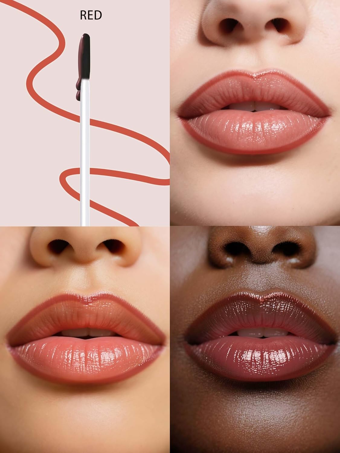 Lip Stain Peel Off Lip Liner Stain with Tweezer, Long Lasting Matte Lip Tint Tattoo, Highly Pigmented Color Lip Makeup, Waterproof Lipstick, Transfer-proof Lipstain for Women, Red