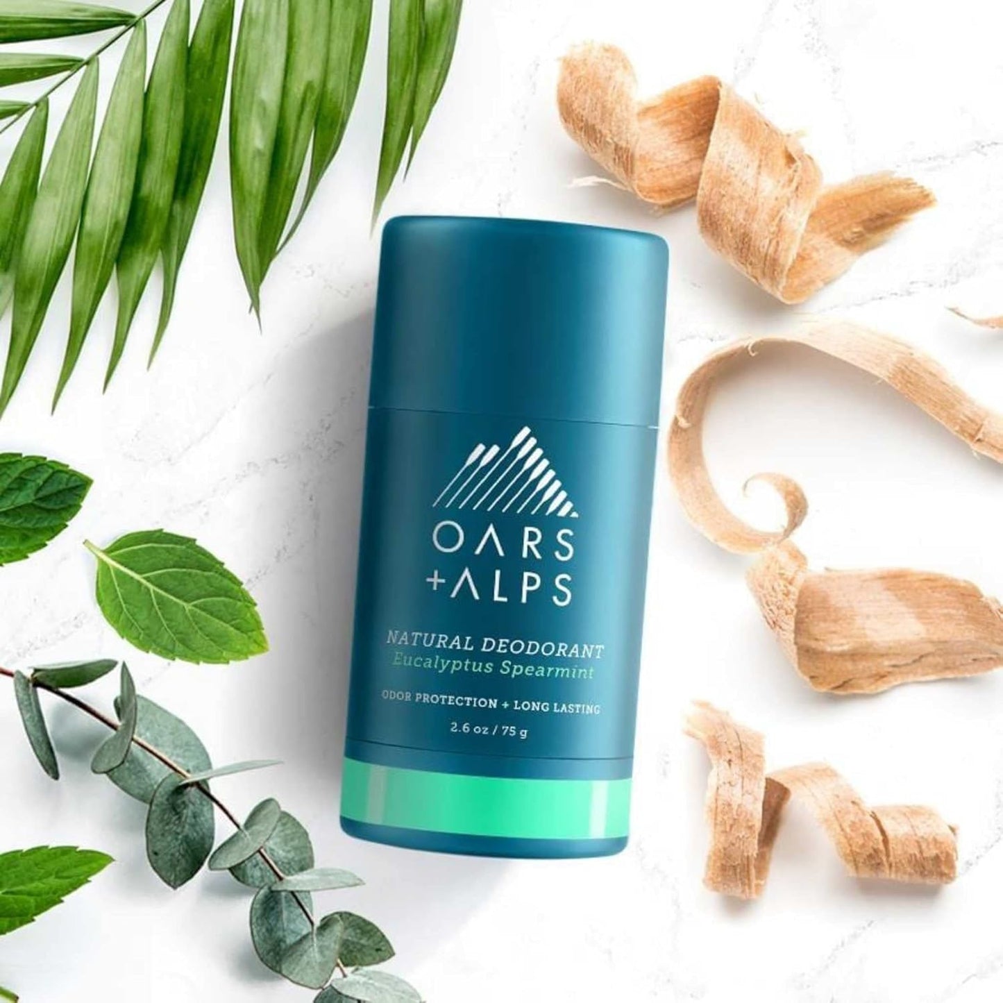 Oars + Alps Aluminum Free Deodorant for Men and Women, Dermatologist Tested and Made with Clean Ingredients, Vegan, Eucalyptus Spearmint, 1 Pack, 2.6 Oz