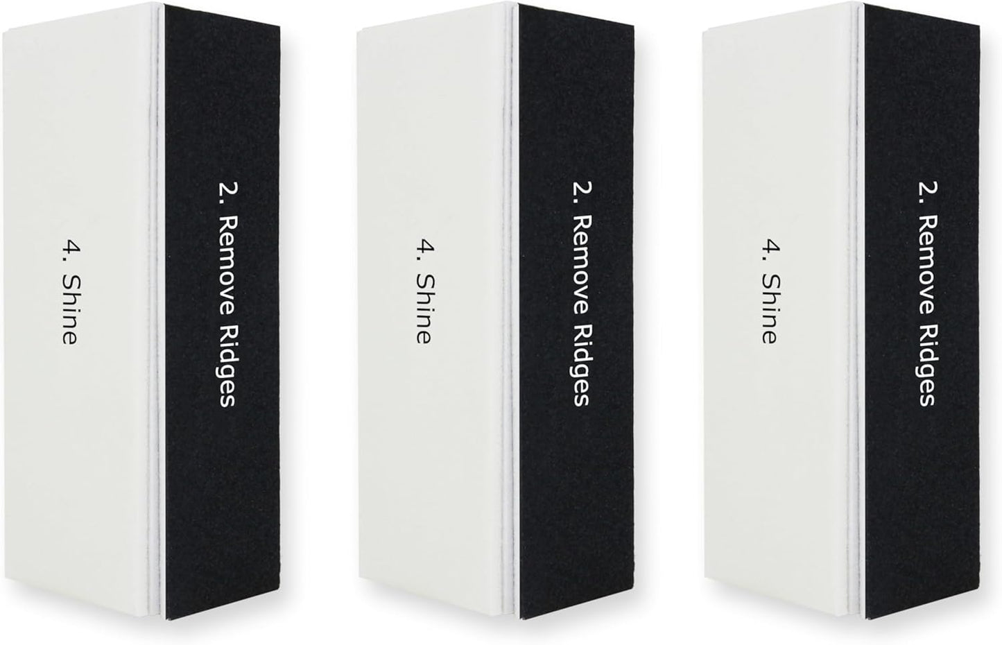 Amazon Basics 4-way Buffing Block 3-Pack, Black/White