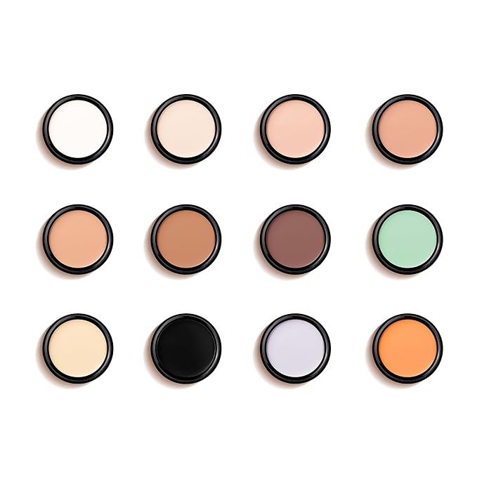 Mallofusa Single Color Face Makeup Concealer Foundation Palette Creamy Moisturizing Concealing 0.49oz (Natural)