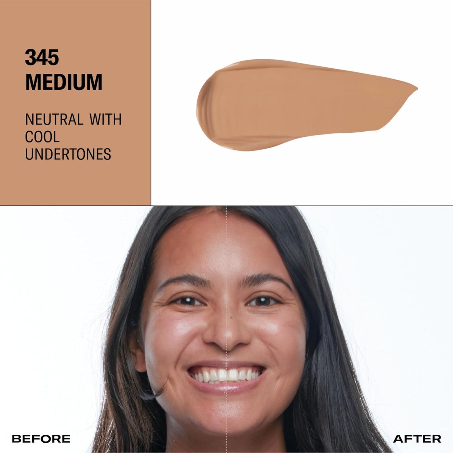 Youthforia Date Night Skin Tint Serum Foundation, Light-Medium Coverage, Hydrating Formula, Vegan & Cruelty-Free, 345 Medium - Neutral with Cool Undertones