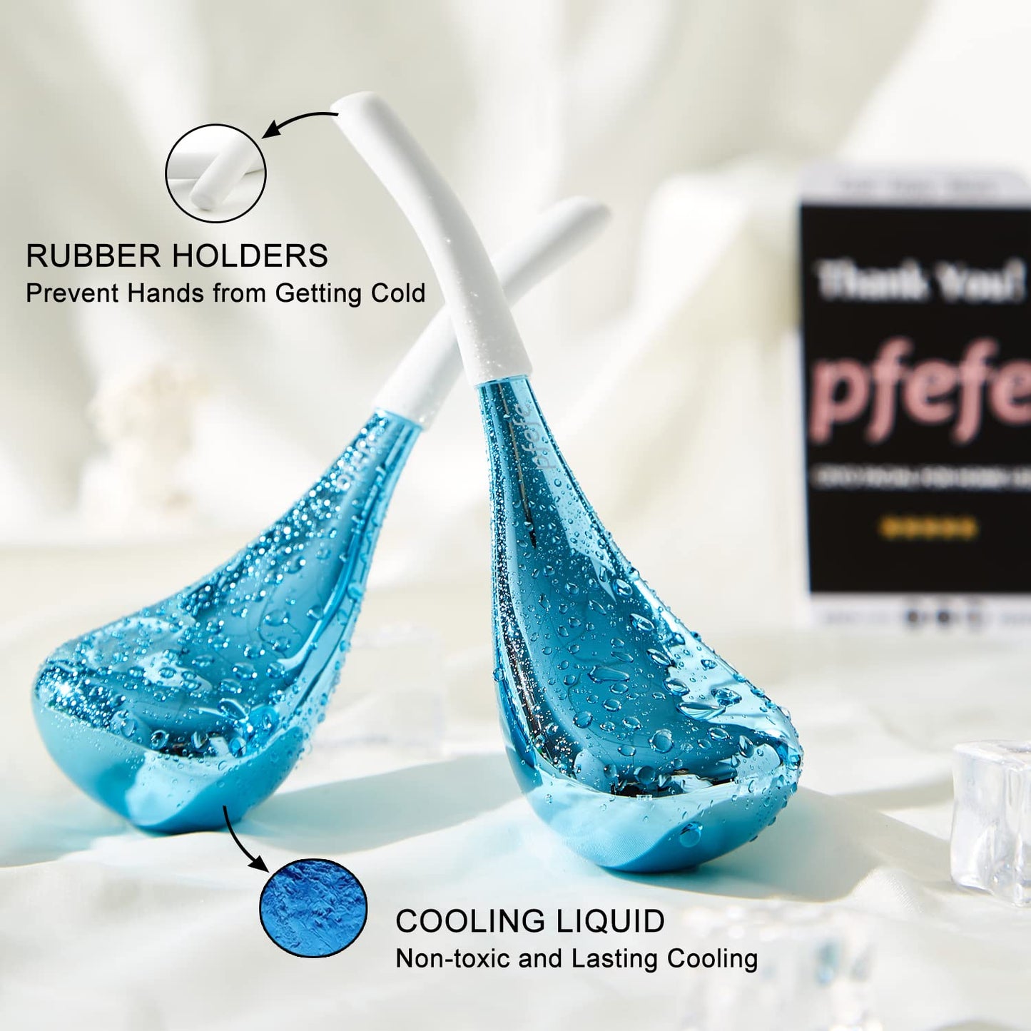 Cryo Sticks for Face, Ice Globes Cryo Globes for Facials, Esthetician Supplies Gifts, Unbreakable Stainless Steel Ice Roller Cooling Spa Balls with Storage Case