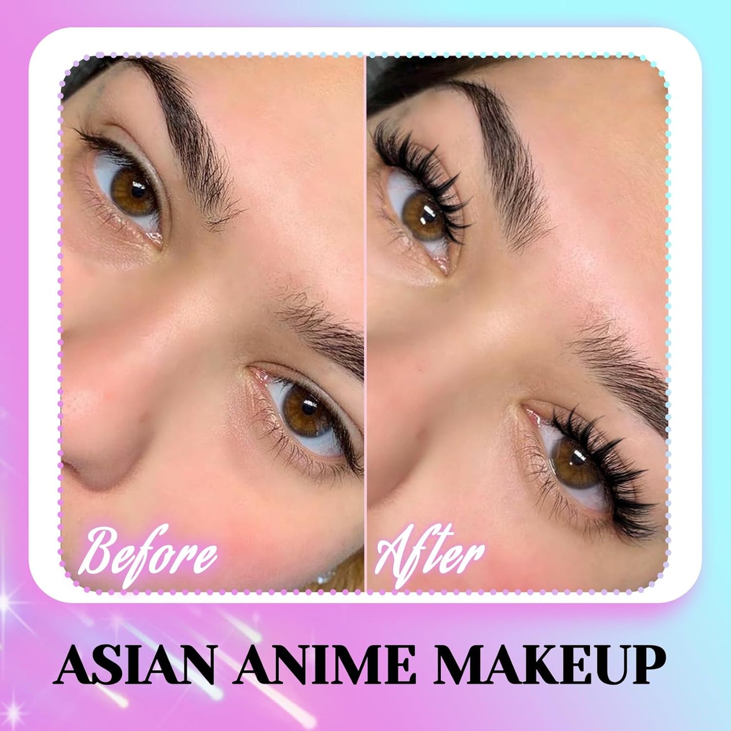 Losha Lashes Spiky Manga Lashes 14 Pairs Anime False Eyelashes 8D Wispy Eye Lashes Kit with Lash Glue and Lash Tweezers Natural Soft Fake Eyelashes (Cutes)