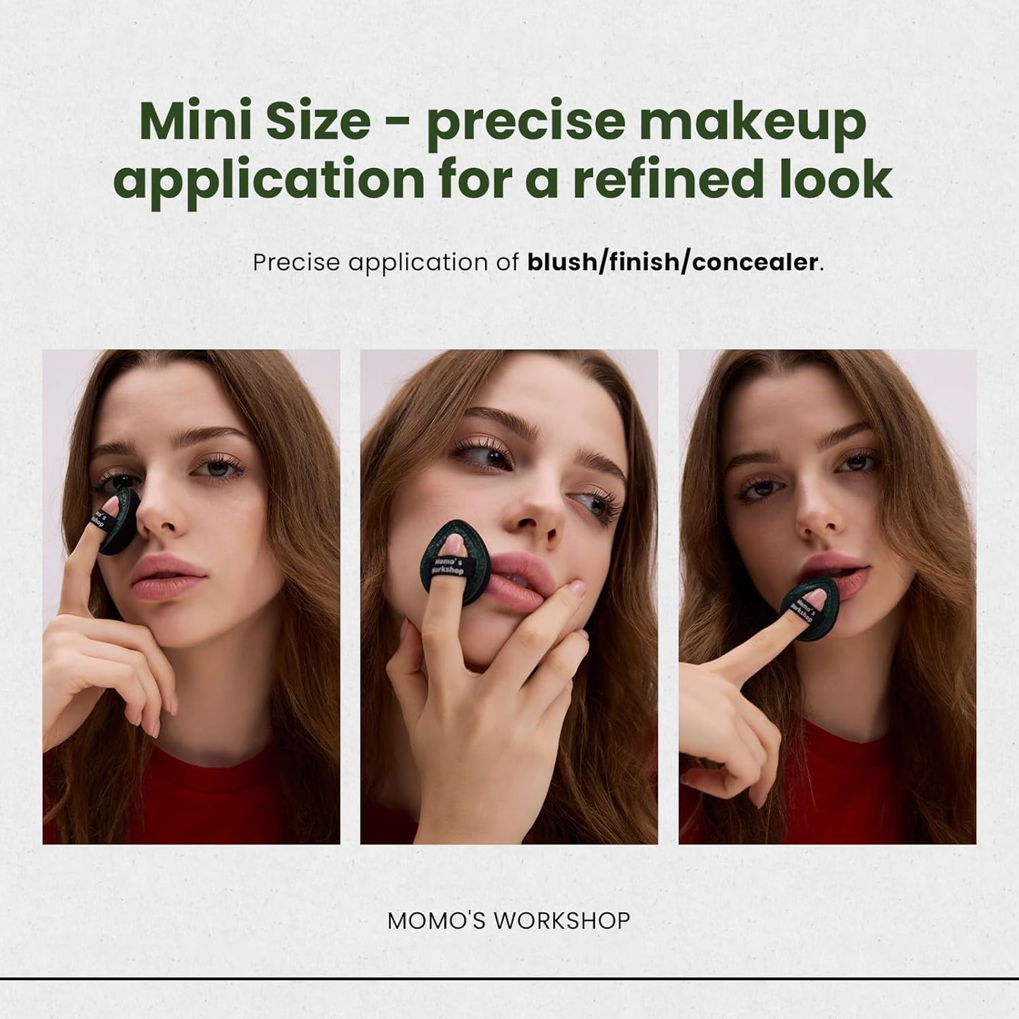 Mini Denim Makeup Sponge Set, Multi-Use Mini Makeup Blenders Sponge for Liquid/Cream/Concealer/Blush/Highlighter, Perfect for Detail Work & Travel,5PCS Mini Concealer Puffs with Storage Case