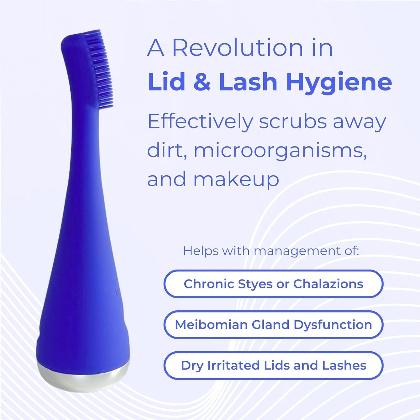 Lid & Lash Cleanser + Electric Eyelid Brush Bundle | Daily Eyelid and Lash Hygiene Kit for Dry Eyes, Demodex, Blepharitis, Makeup Removal