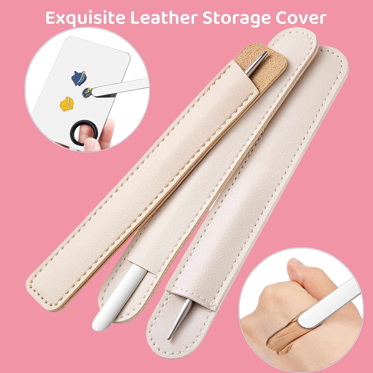 Makeup Mixing Palette, KissDate Korean Spatula Makeup Palette with Foundation Spatula, Stocking Stuffers Christmas Gifts for Women Stainless Steel Picasso Makeup Spatula Mixing Tray Makeup Mixer