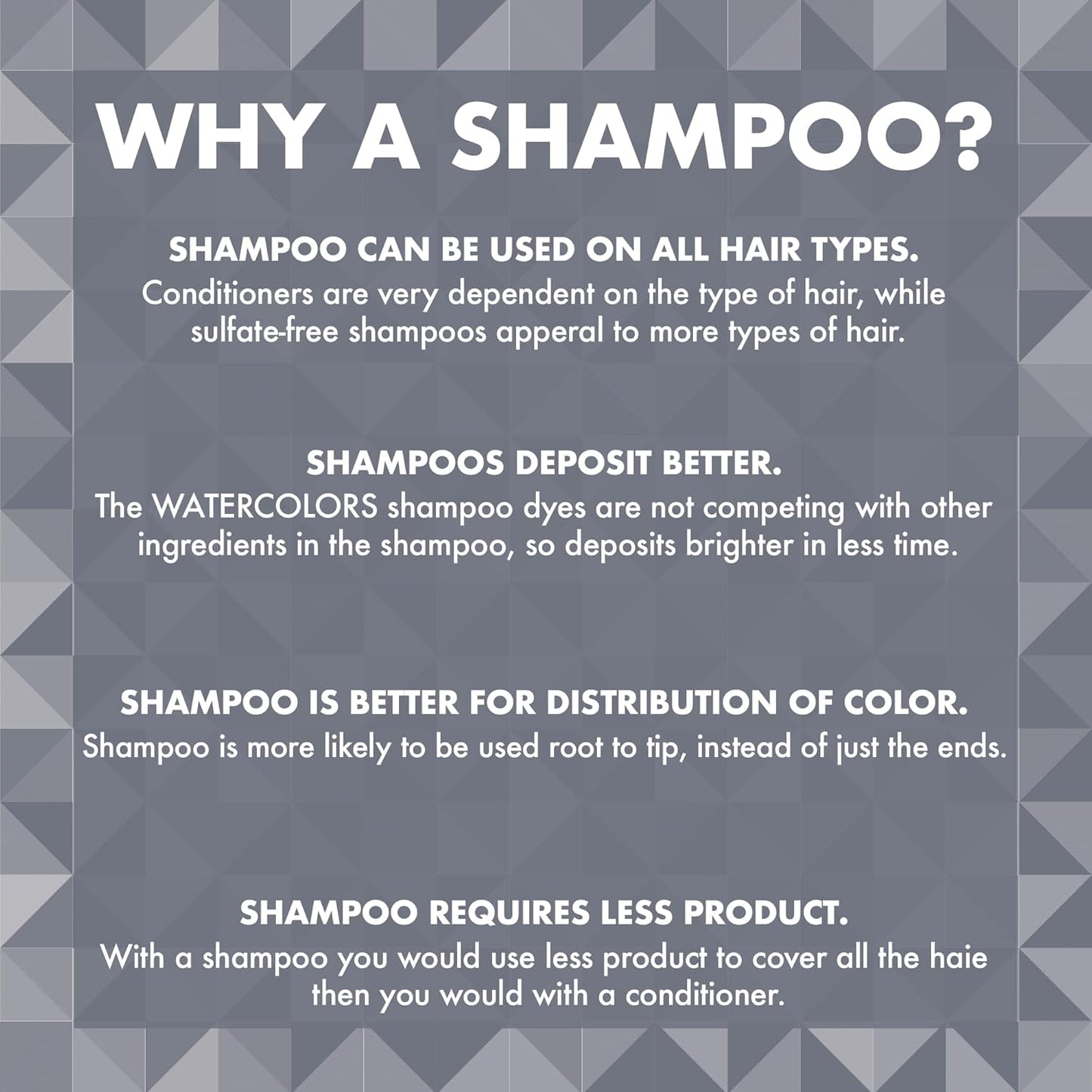 Watercolors INTENSE METALLIC Semi Permanet Color Depositing Shampoo-Sulfate & Paraben Free to Maintain & Enhance Hair Color 8 fl oz - STEEL (2 Count)