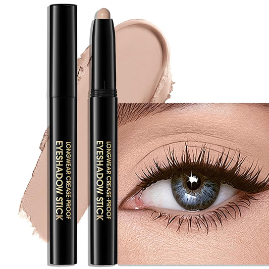 Eyeshadow Stick Matte Eye Brightener Pencil Cream Nude Eye Shadow Base Crayon Long-Lasting Crease-Proof Naked Eyeshadow Blendable High Pigmented Single Eyeliner Makeup for Women, 3 DESERT