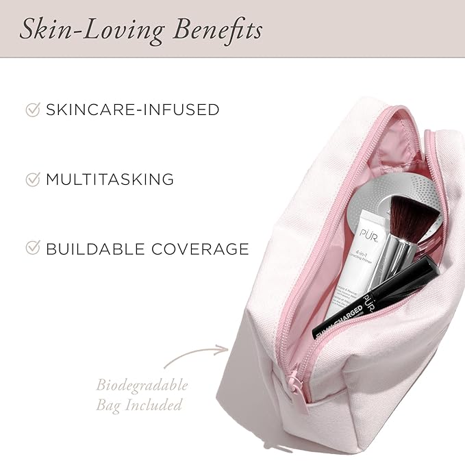 PÜR Beauty Multitasking Essentials Best Sellers Kit, Everyday Look Deluxe Kit, Condition & Moisturize Skin, Cruelty Free, Golden Medium