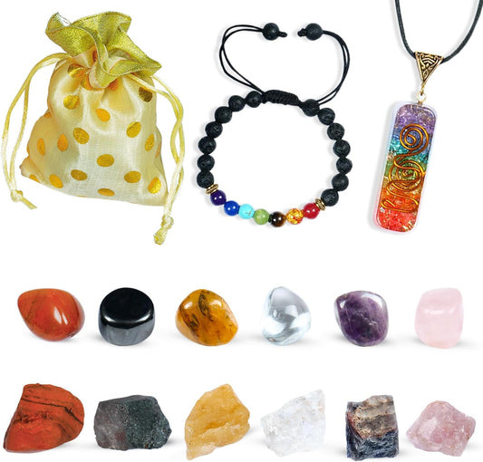 NARIBABU Aries Crystals and Stones - Zodiac Gift - Aries Astrology Decor - Zodiac Healing Crystals Set - Aries Horoscope Gifts - Astrology Gifts for Women