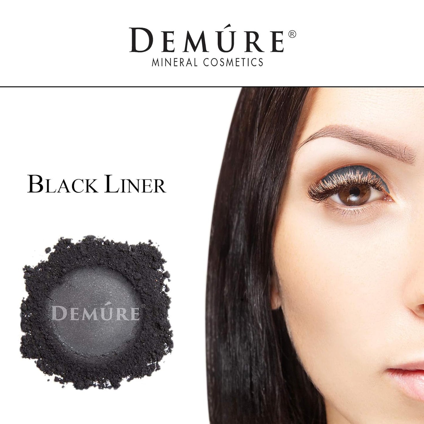 Demure Mineral Make Up (Black Liner) Eye Shadow, Matte Eyeshadow, Loose Powder, Eye Makeup, Professional Makeup