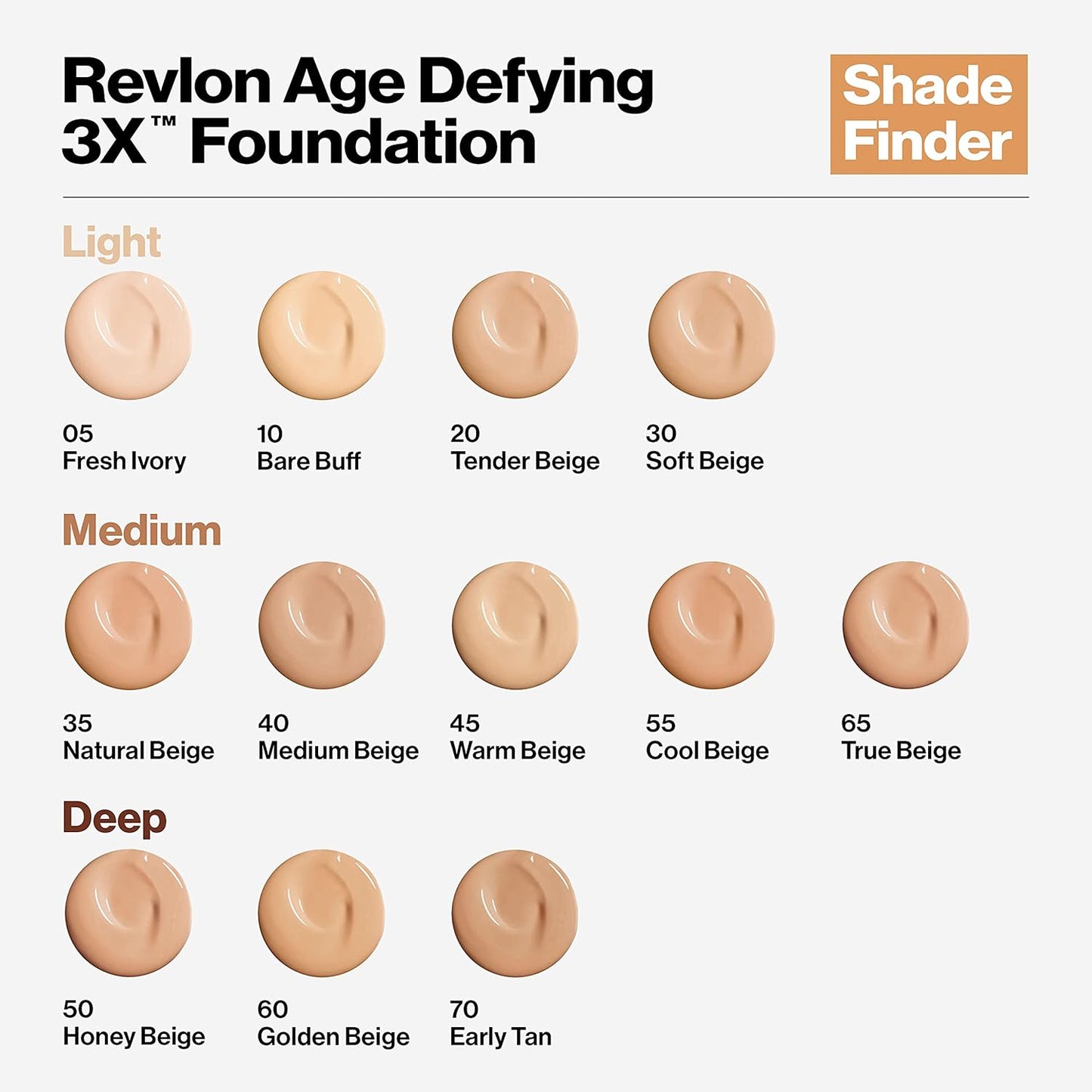 Revlon Age Defying 3X Makeup Foundation, Firming, Lifting and Anti-Aging Medium, Buildable Coverage with Natural Finish SPF 20, 020 Tender Beige, 1 fl oz