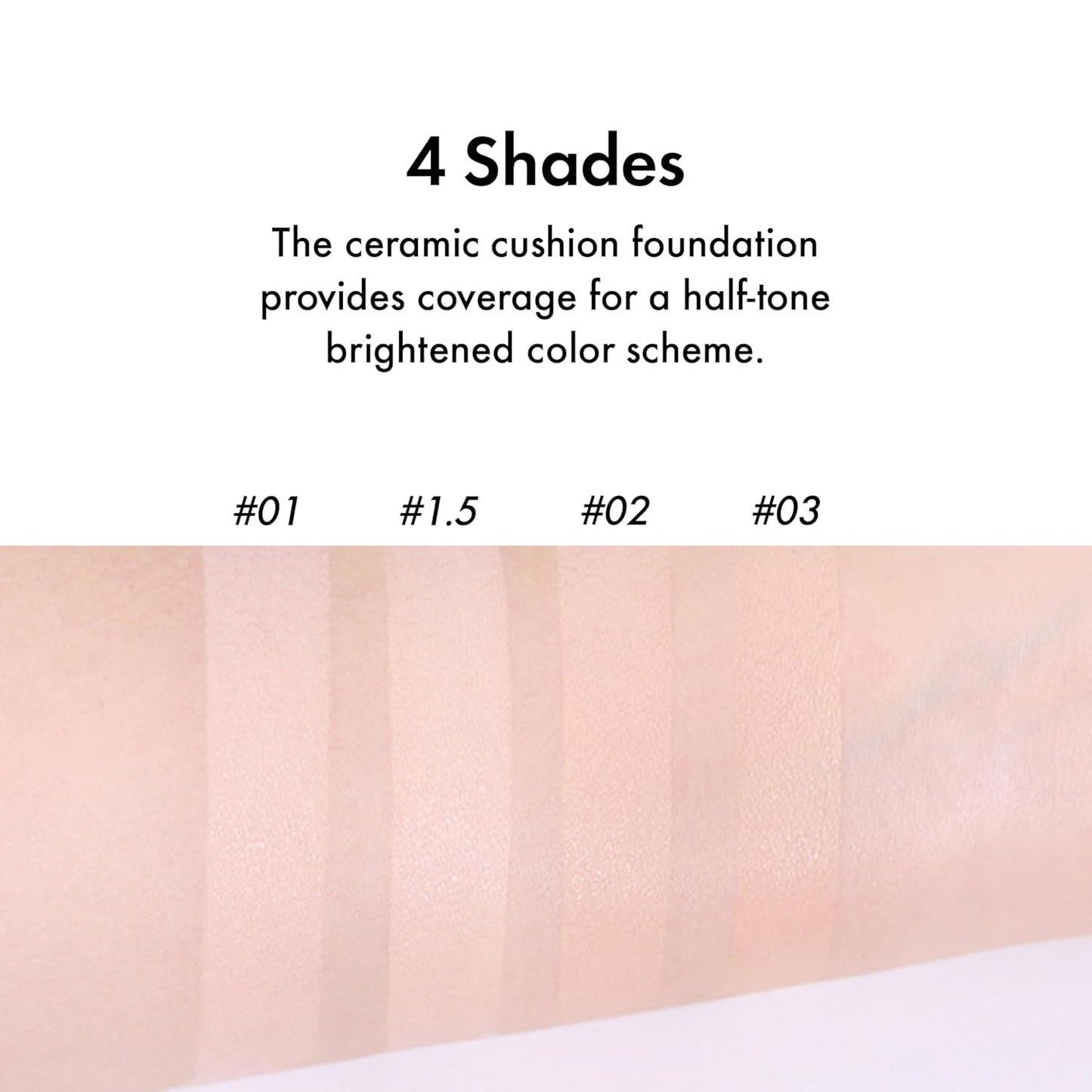 Amuse SEOUL Ceramic Skin Perfector Cushion Foundation Refill | Long-lasting, Lightweight, Semi-matte, Flawless Coverage, Hypoallergenic, Korean Beauty, Vegan(15g / 0.52 oz.) ([Refill] 02 HEALTHY)