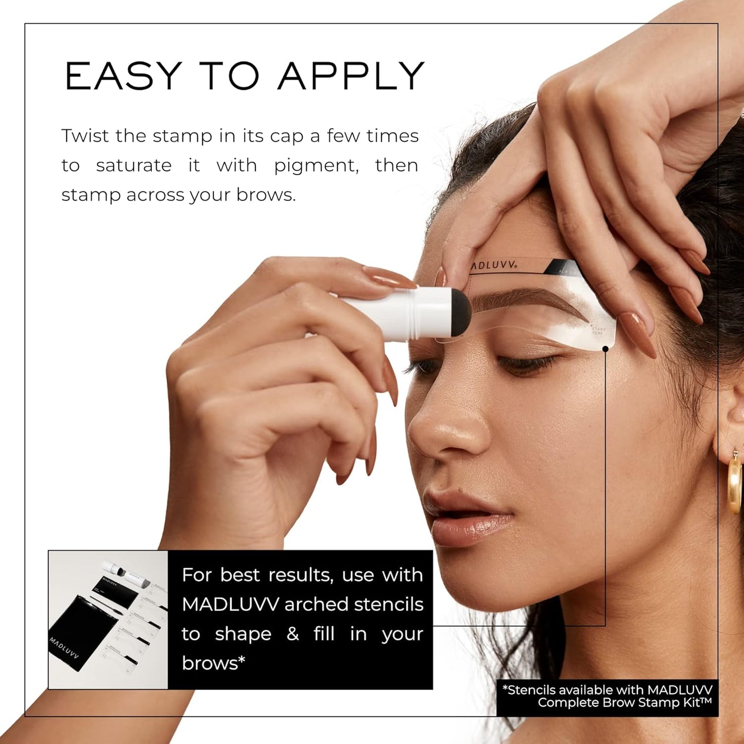 MADLUVV Brow Stamp Refill* - Color Stamp for Brows & Root Touch Up for Women & Men, Instantly Conceal Hair Loss, Grey Hair, Thinning Hair with Stain-Proof/Smudge-Proof Powder Formula (Blonde)